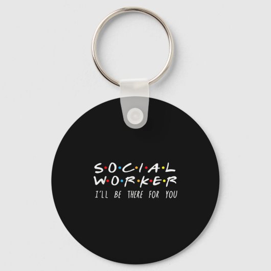 Social Worker I'll Be There For You Christmas Sleutelhanger (Voorkant)