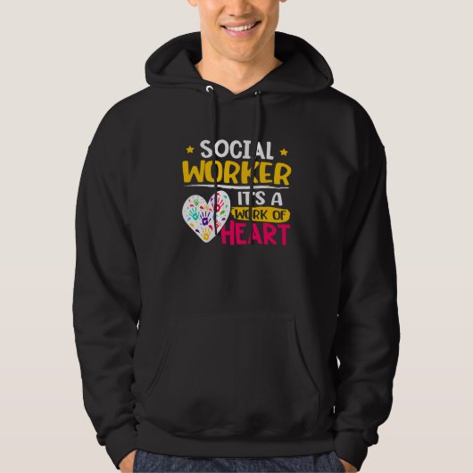 Social Worker  It's A Work Of Heart  1 Hoodie (Voorkant)