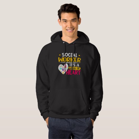 Social Worker  It's A Work Of Heart Hoodie (Voorkant volledig)