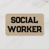 Social Worker MSW Custom QR Visitekaartje (Voorkant)