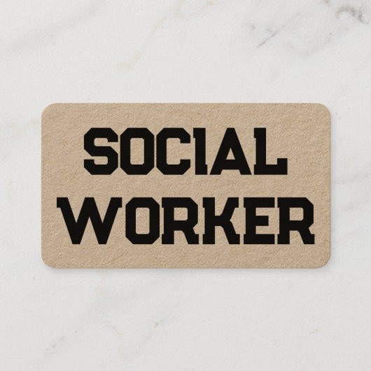 Social Worker MSW Custom QR Visitekaartje (Voorkant)