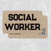 Social Worker MSW Custom QR Visitekaartje
