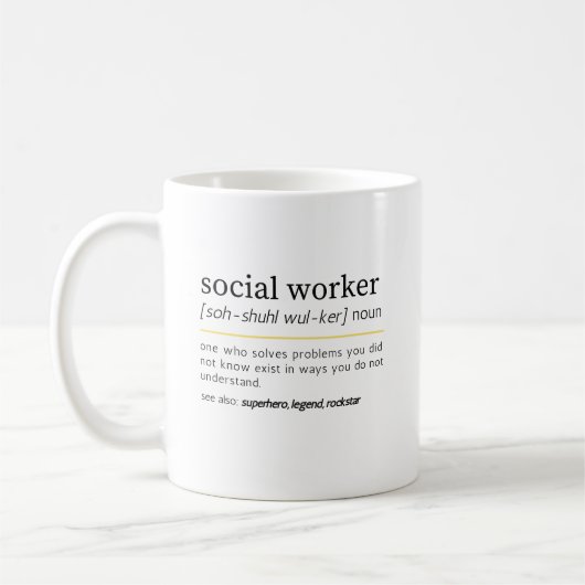 Social Worker noun Koffiemok (Links)