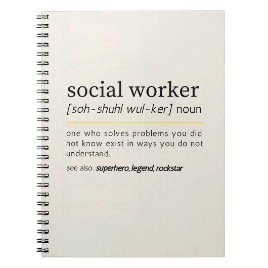  Social Worker noun Notitieboek (Voorkant)