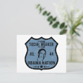 Social Worker Obama Nation Briefkaart (Staand voorkant)