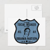 Social Worker Obama Nation Briefkaart (Voorkant / Achterkant)