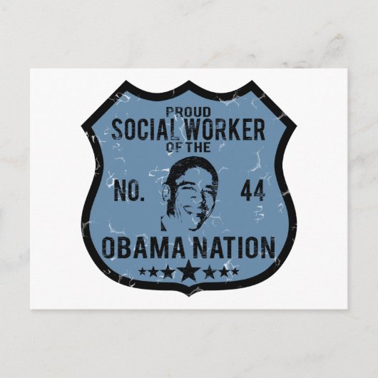 Social Worker Obama Nation Briefkaart (Voorkant)