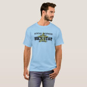 Social Worker Rock Star by Night T-shirt (Voorkant volledig)