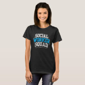 Social Worker Squad Afstuderen Job Werk Raglan T-shirt (Voorkant volledig)