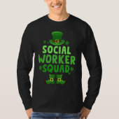 Social Worker Squad Happy St Patrick's Day Leprech T-shirt (Voorkant)