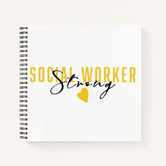 Social Worker Strong Black Gold Notitieboek (Voorkant)