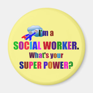 Social Worker Superhero Humor Magneet