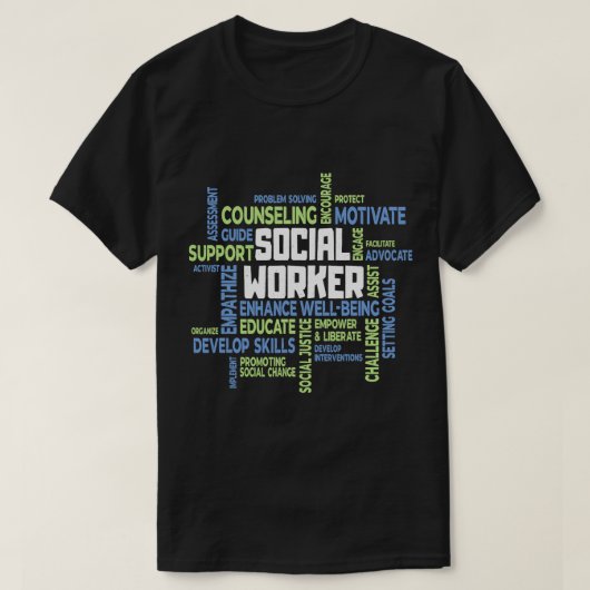 Social Worker Waardering Maand Grappig sociaal wer T-shirt (Design voorkant)