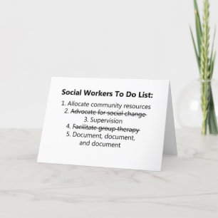 Social Workers Notitiekaarten