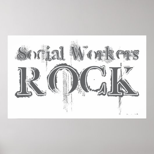 Social Workers Rock Poster (Voorkant)