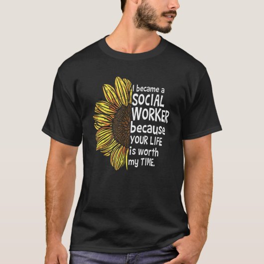Social Works Week Ik werd maatschappelijk werker T-shirt (Voorkant)