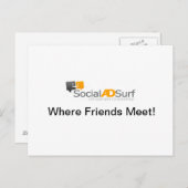 Socialadsurf Post Card! Briefkaart (Voorkant / Achterkant)