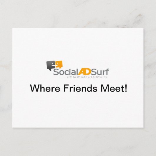 Socialadsurf Post Card! Briefkaart (Voorkant)