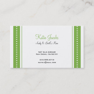 Sociale afluisterkaarten contactkaartje