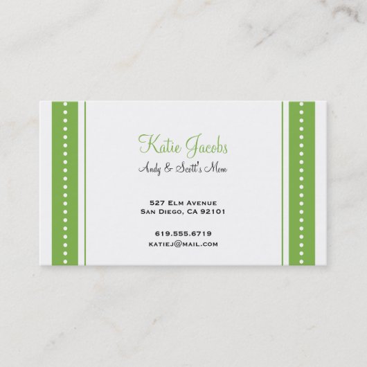 Sociale afluisterkaarten contactkaartje (Voorkant)