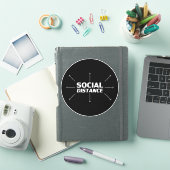 "Sociale afstand" COVID 19 grote vloercirkel Sticker (iPad Cover)