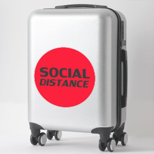 "Sociale afstand" COVID 19 grote vloercirkel Sticker