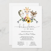 Sociale Afstand Dieren Baby shower per Mail Kaart (Voorkant / Achterkant)