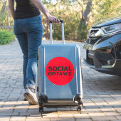 Sociale Afstand gecodeerde grote vloer cirkel teke Sticker (Koffer Insitu)