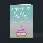 Sociale afstand Happy Birthday Covid-19 Kaart<br><div class="desc">Dit ontwerp is gemaakt met behulp van digitale kunst. Het kan in het gebied worden aangepast door de klik aan te passen en de naam, initialen of woorden aan te passen. U kunt de tekstkleur en de stijl ook veranderen of de tekst voor een slechts ontwerp van het afbeelding schrappen....</div>