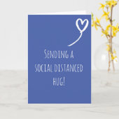 Sociale Afstand Hug Miss You Birthday Kaart (Gele Bloem)