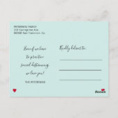 Sociale afstand is een tijdelijk liefdesbericht briefkaart (Achterkant)