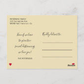 Sociale afstand is een tijdelijk liefdesbericht briefkaart (Achterkant)