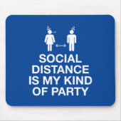 Sociale afstand is mijn soort partij muismat (Voorkant)