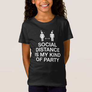 Sociale afstand is mijn soort partij t-shirt