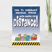 Sociale afstand Kerstmis Kaart (Voorkant)