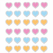 Sociale afstand Kleur Gecodeerd Roze Blauw Oranje Sticker (Voorkant)