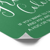 Sociale afstand kleur groen bruiloft instructie poster (Hoek)