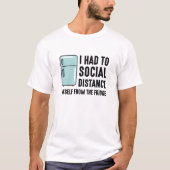 Sociale Afstand Koelkast T-shirt (Voorkant)