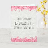 Sociale afstand miste denken aan jou kaart (Gele Bloem)