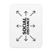 Sociale Afstand moderne typografie en pijlen grapp Magneet (Verticaal)