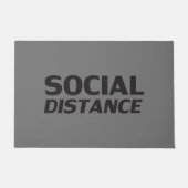 Sociale Afstand moderne typografie grappig donkerg Deurmat (Voorkant)