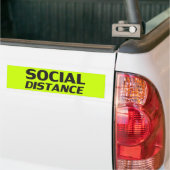 Sociale Afstand moderne typografie grappig neon gr Bumpersticker (Op Truck)