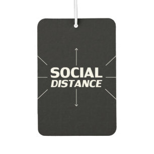 Sociale afstand moderne typografie pijlen leuk zwa luchtverfrisser
