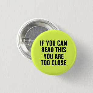 Sociale afstand Neon Green Ronde Button 3,2 Cm