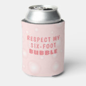 SOCIALE AFSTAND RESPECT MIJN ZES-VOET BUBBLE Gezeg Blikjeskoeler (Blikje Achterkant)