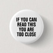 Sociale afstand ronde button 3,2 cm (Voorkant)