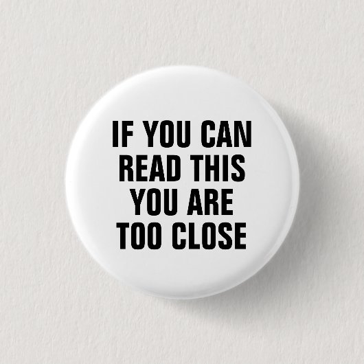 Sociale afstand ronde button 3,2 cm (Voorkant)