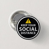 Sociale afstand ronde button 3,2 cm (Voorkant /achterkant)