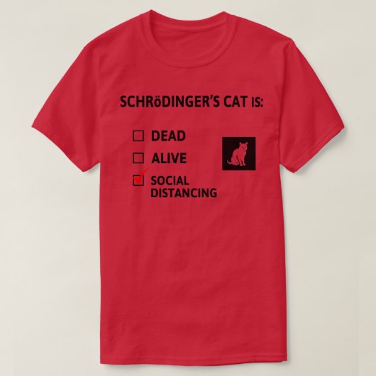Sociale afstand Schroedmachines T-shirt (Design voorkant)