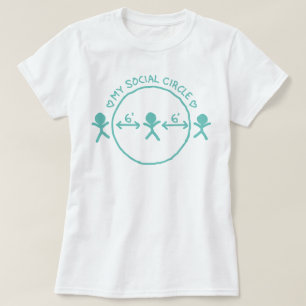 Sociale Afstand Sociale Kring T-shirt